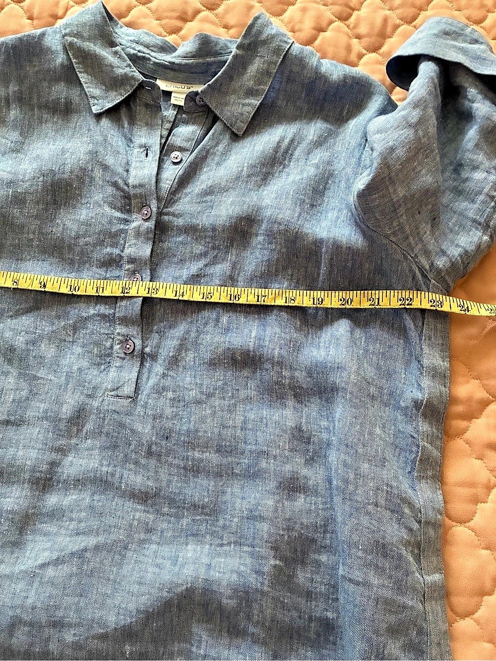 Chico's Linen Maxi Shirtdress Women's Blue Small - Picture 4 of 6